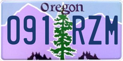 OR license plate 091RZM