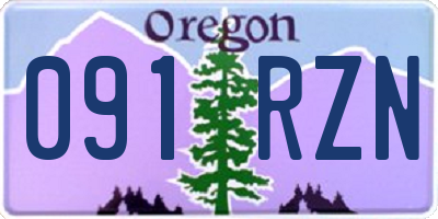 OR license plate 091RZN