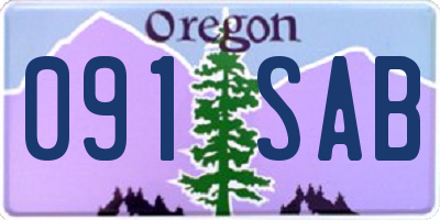 OR license plate 091SAB
