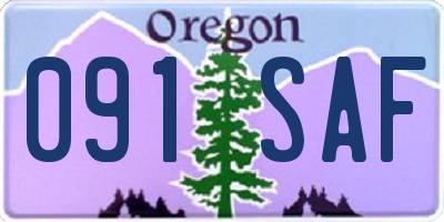 OR license plate 091SAF
