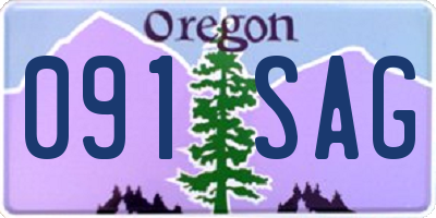 OR license plate 091SAG