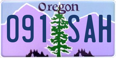 OR license plate 091SAH