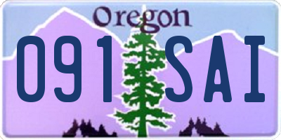 OR license plate 091SAI