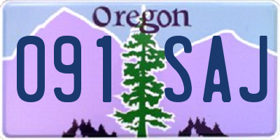 OR license plate 091SAJ
