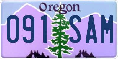 OR license plate 091SAM