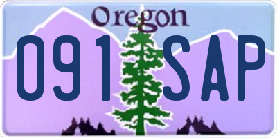 OR license plate 091SAP