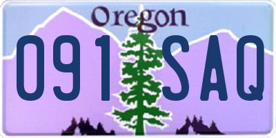 OR license plate 091SAQ