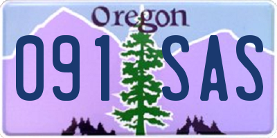 OR license plate 091SAS