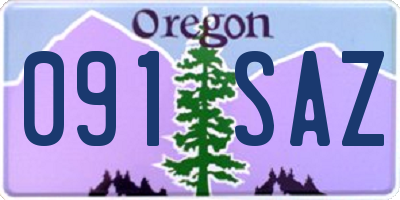 OR license plate 091SAZ