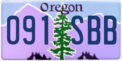 OR license plate 091SBB