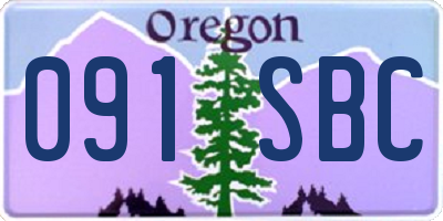 OR license plate 091SBC