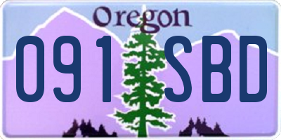 OR license plate 091SBD