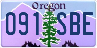 OR license plate 091SBE