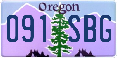 OR license plate 091SBG