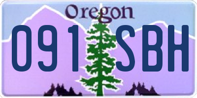 OR license plate 091SBH
