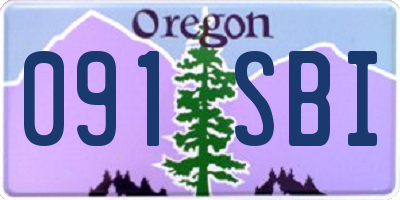 OR license plate 091SBI