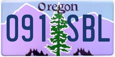 OR license plate 091SBL