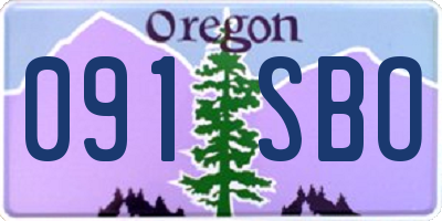 OR license plate 091SBO