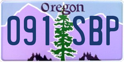 OR license plate 091SBP