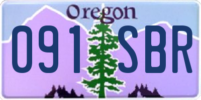 OR license plate 091SBR