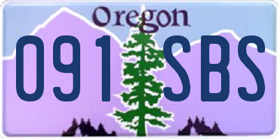 OR license plate 091SBS