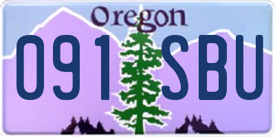 OR license plate 091SBU