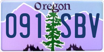 OR license plate 091SBV
