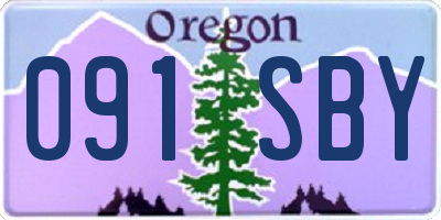 OR license plate 091SBY