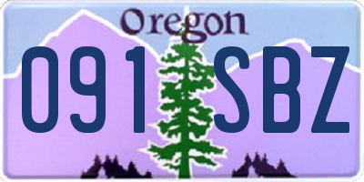 OR license plate 091SBZ