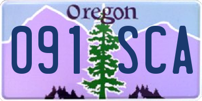 OR license plate 091SCA