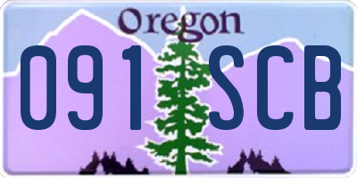 OR license plate 091SCB