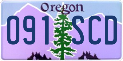 OR license plate 091SCD