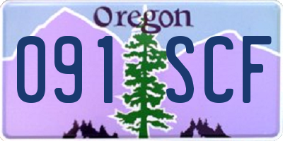 OR license plate 091SCF