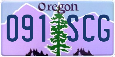 OR license plate 091SCG