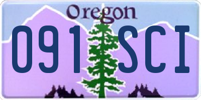 OR license plate 091SCI