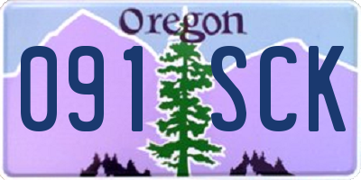 OR license plate 091SCK