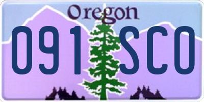 OR license plate 091SCO