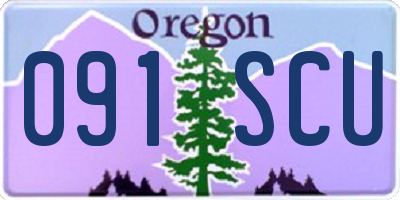 OR license plate 091SCU
