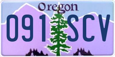 OR license plate 091SCV