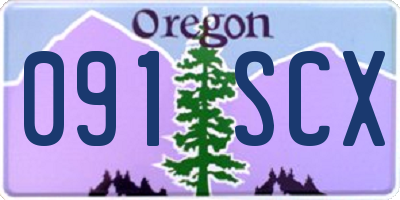 OR license plate 091SCX