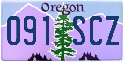 OR license plate 091SCZ