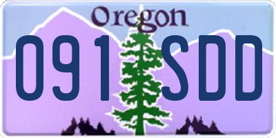 OR license plate 091SDD