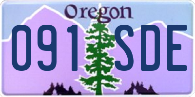 OR license plate 091SDE