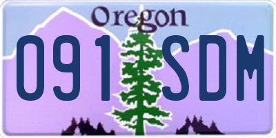 OR license plate 091SDM