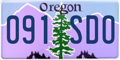 OR license plate 091SDO