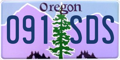 OR license plate 091SDS
