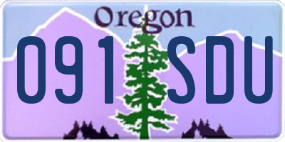 OR license plate 091SDU