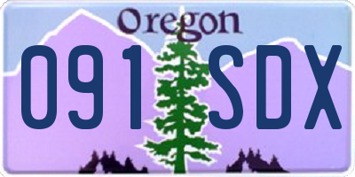 OR license plate 091SDX