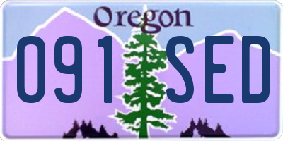 OR license plate 091SED
