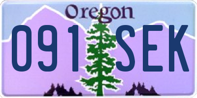OR license plate 091SEK